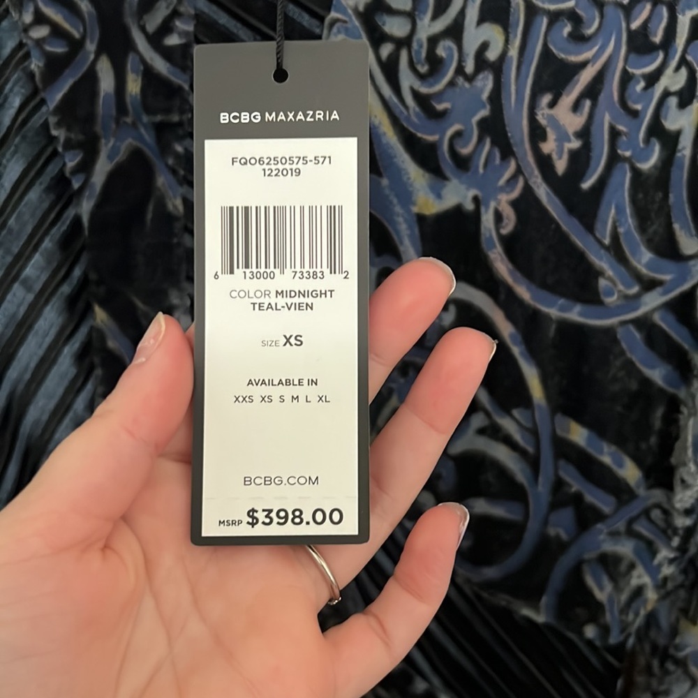 NWT BCBG Vienna Scroll Burnout Vintage Vibe Dress - Picture 5 of 7